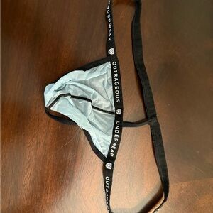 Outrageous Underwear Men's Black Thong